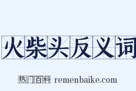 火柴头反义词是什么意思的图片